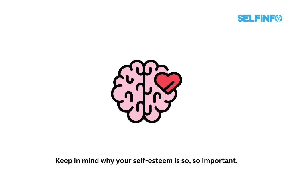 Keep in mind why your self-esteem is so, so important.