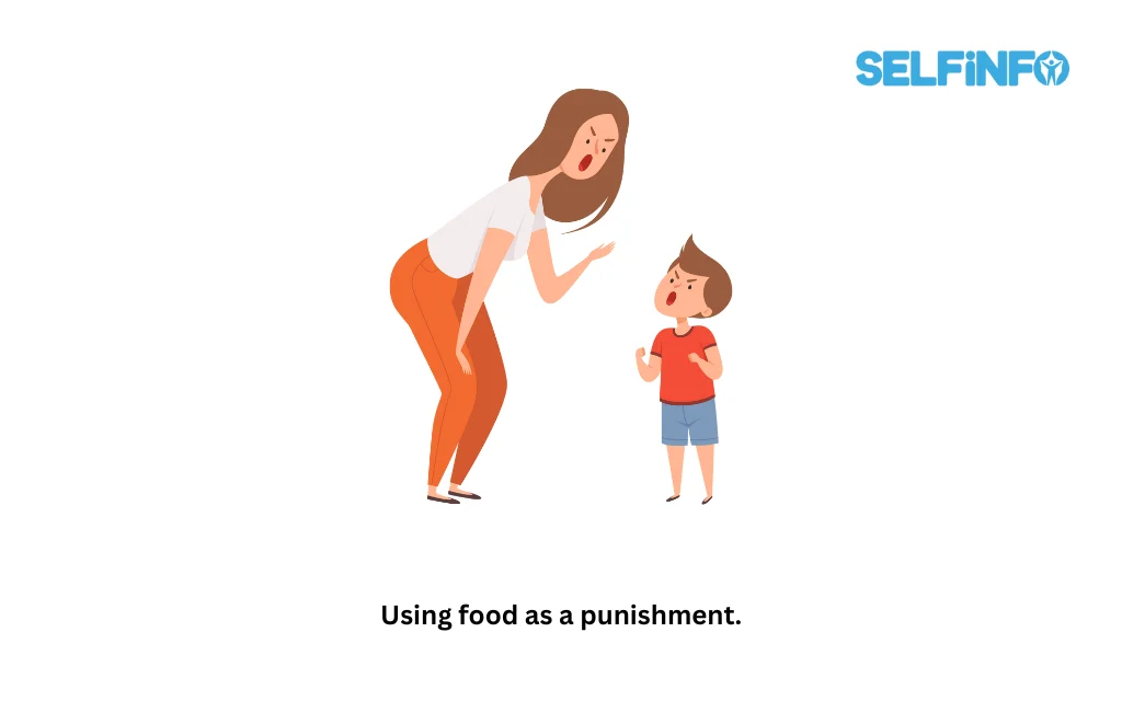 Using food as a punishment.